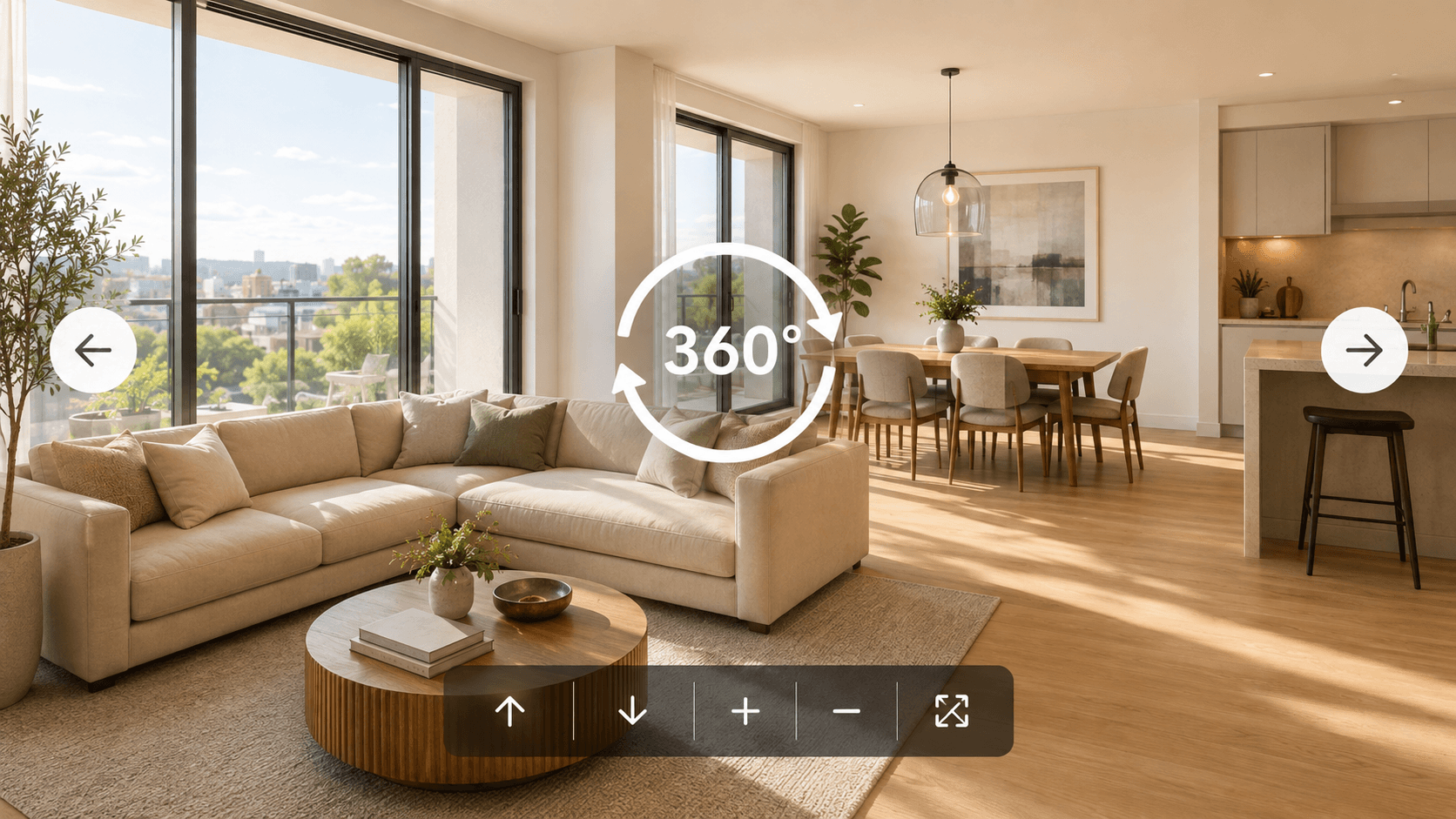 Vista previa de un Tour Virtual 360° en una propiedad